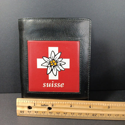 Like New Moon Shop Swiss Design Mens Cowhide Leather Wallet 5in X 4in X