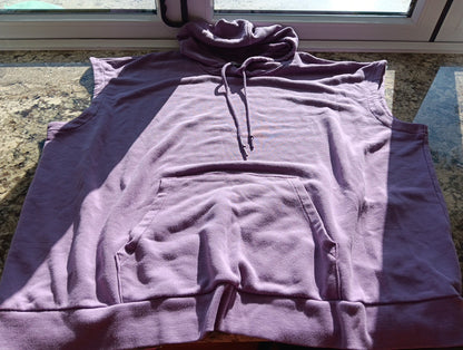 4x Plus Size Womens Sleeveless Hoodie Purple Active Zone Plus Size Very Good KH