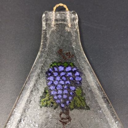 Flat Wine Bottle Flattened Melted Glass 12in Cutting Board Cheese Hangable X