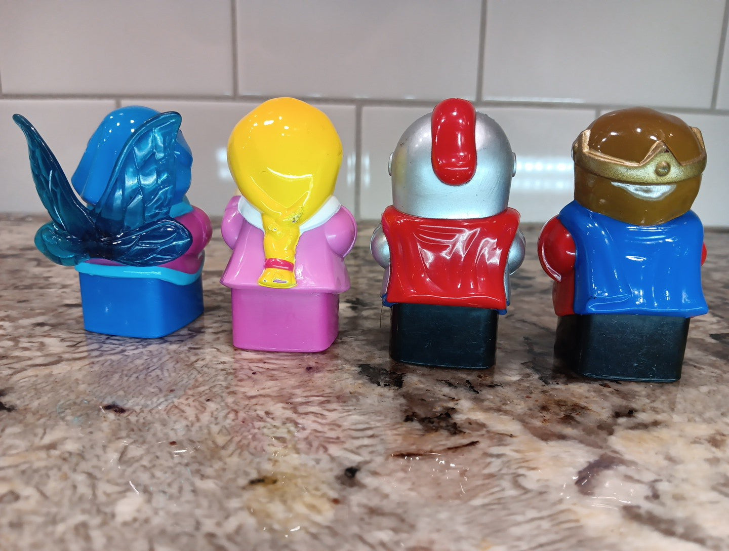 Mega Blocks Figures Set Of 4 Building Block Action Figures Cake Toppers Figurine