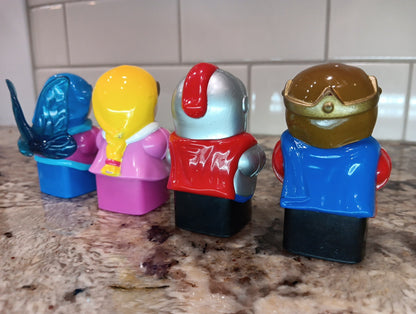 Mega Blocks Figures Set Of 4 Building Block Action Figures Cake Toppers Figurine