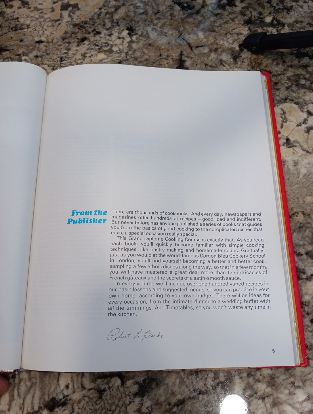 Vintage Cookbook Grand Diplome Cooking Course Vol 1 Recipes Hard Cover Chef Cook