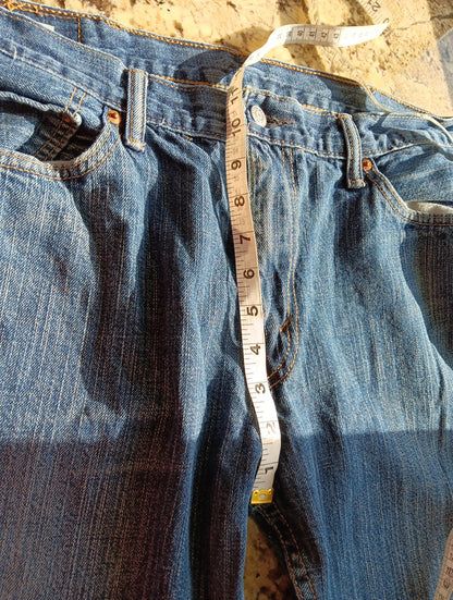 Levi Premium 511 Denim Jeans Mens Size 38x32 Blue Regular Straight See Notes BD