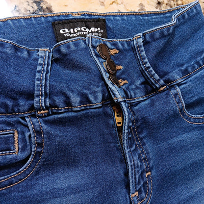 Size 7 X 27 Oh Pomp! Technofitted Skinny Stretch Ankle Womens Blue Jeans Mexico