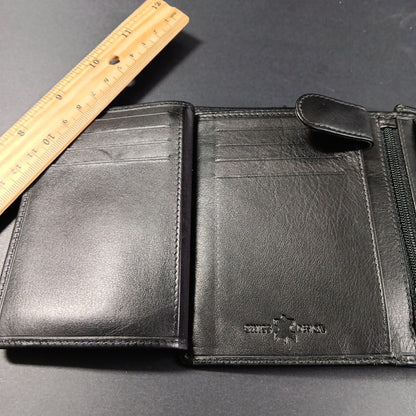 Like New Moon Shop Swiss Design Mens Cowhide Leather Wallet 5in X 4in X