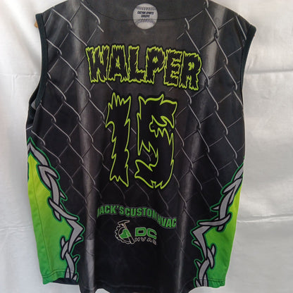 Small Mens Jersey Sleeveless Shirt Smokin Basses Custom Jersey Shirt CA