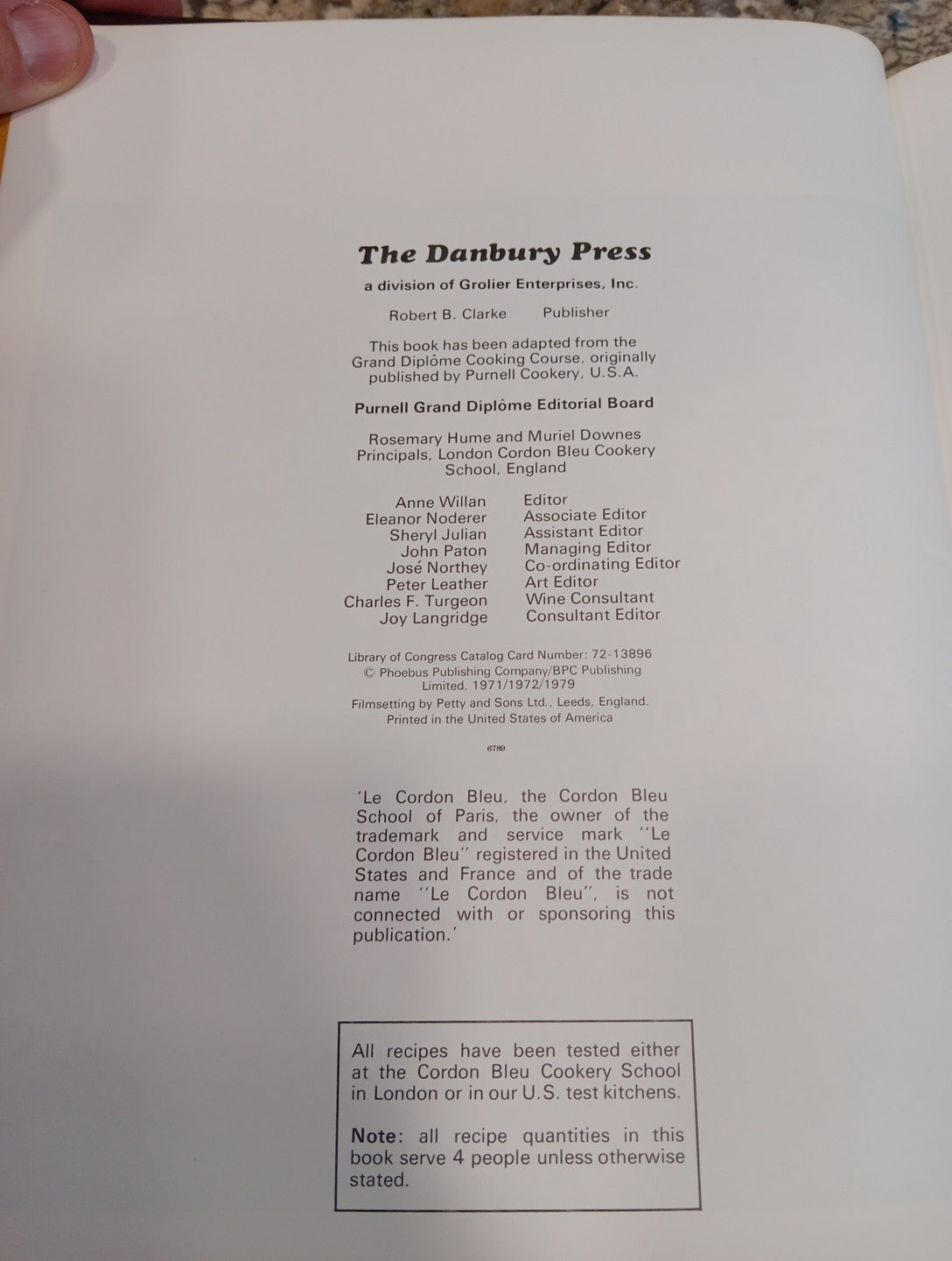 Vintage Cookbook Grand Diplome Cooking Course Vol 1 Recipes Hard Cover Chef Cook