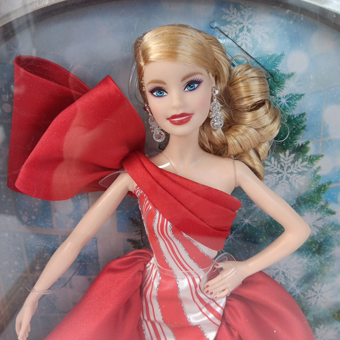 2019 Holiday Barbie Candy Cane Original Box Barbie Signature Joyeux Noel IN