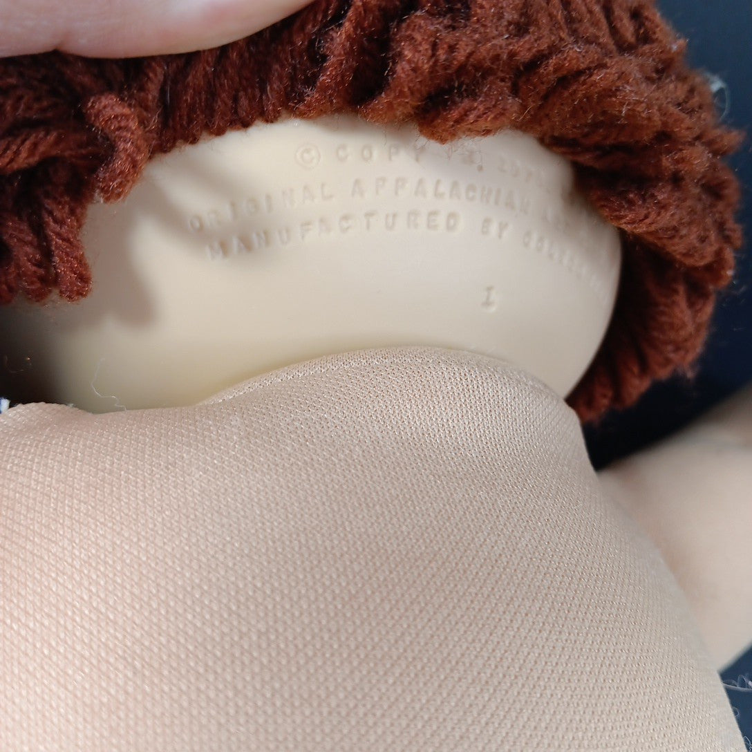 1985 15in VTG Cabbage Patch Kids Doll With Sweater Brown Hair Eyes #1 TW