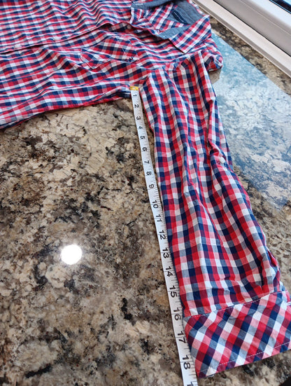 Large Tommy Hilfiger Womens Button Down Long Sleeves Check Shirt Very Good X