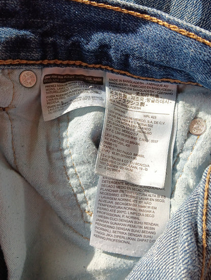 Levi Premium 511 Denim Jeans Mens Size 38x32 Blue Regular Straight See Notes BD