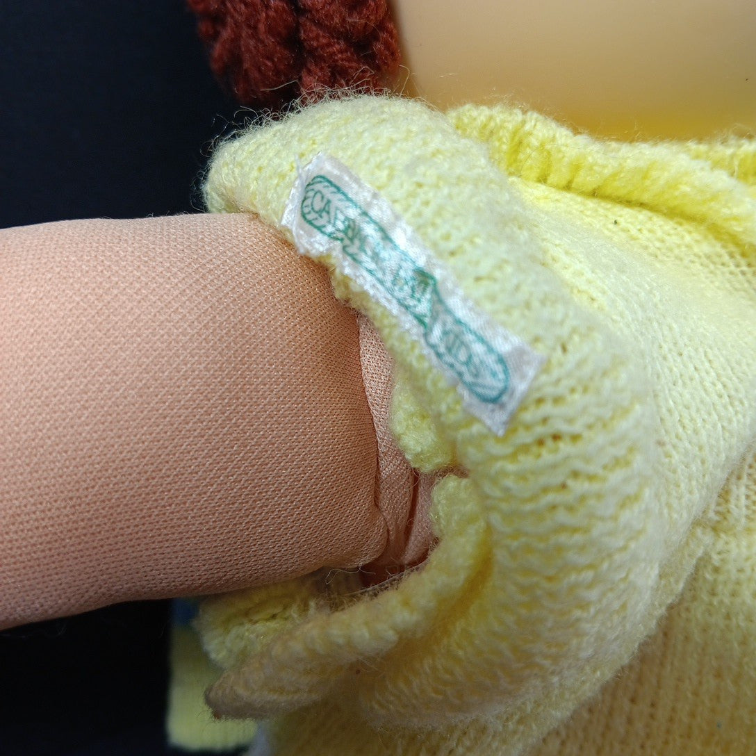 1985 15in VTG Cabbage Patch Kids Doll With Sweater Brown Hair Eyes #1 TW