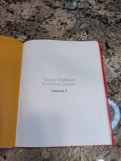 Vintage Cookbook Grand Diplome Cooking Course Vol 1 Recipes Hard Cover Chef Cook