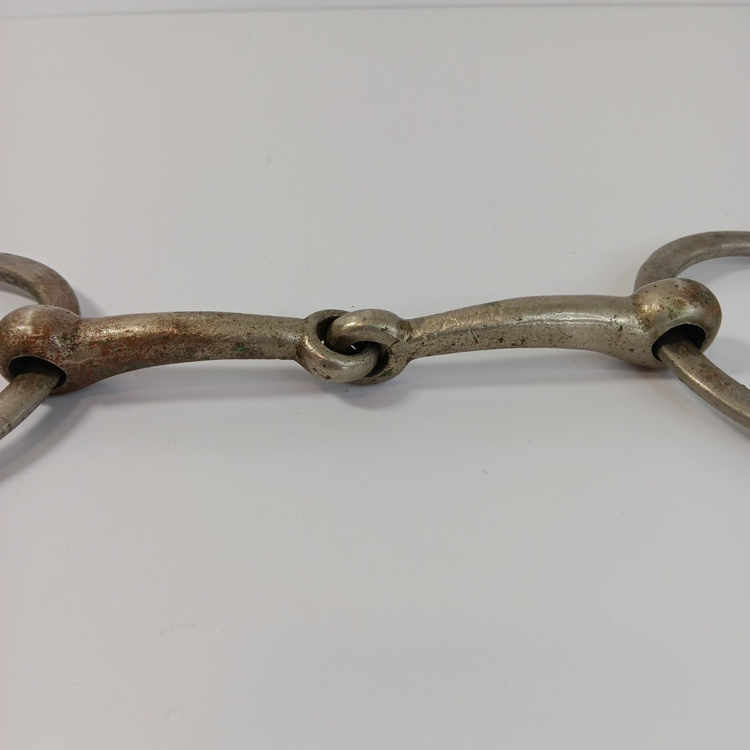 Horse Bridal Bit Iron Single Jointed Loose Iron Ring Snaffle Western 12”  X