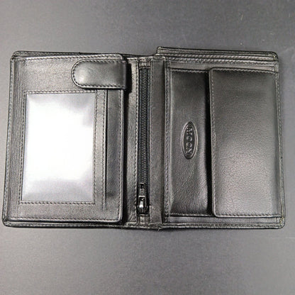 Like New Moon Shop Swiss Design Mens Cowhide Leather Wallet 5in X 4in X