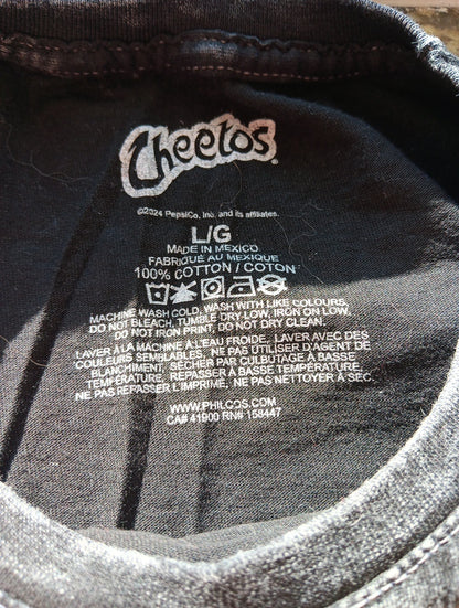 Rare Large Cheetos Racing Shirt Adult Black Flamin Hot Short Sleeve Tee Pepsi MX
