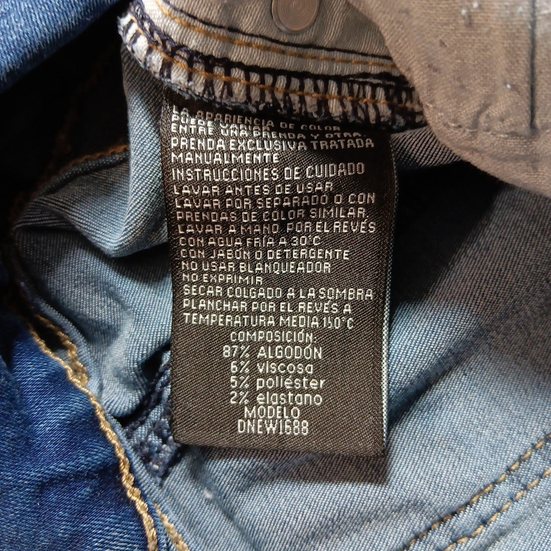 Size 7 X 27 Oh Pomp! Technofitted Skinny Stretch Ankle Womens Blue Jeans Mexico