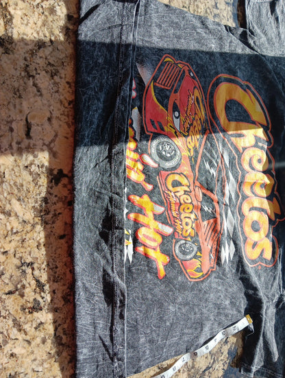 Rare Large Cheetos Racing Shirt Adult Black Flamin Hot Short Sleeve Tee Pepsi MX